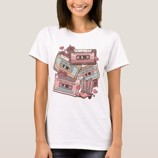 Western Land Cassettebandjes T-shirt (Voorkant)