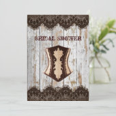 Western land Corset Steampunk vrijgezellenfeest Kaart (Staand voorkant)