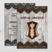 Western land Corset Steampunk vrijgezellenfeest Kaart (Voorkant / Achterkant)