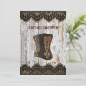 Western land Corset Steampunk vrijgezellenfeest Kaart (Staand voorkant)