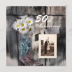 western land cowboy 50ste trouwdag kaart