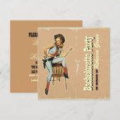 western land cowboy bachelorette kaart (Voorkant / Achterkant)