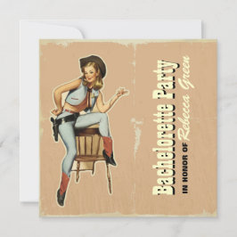 western land cowboy bachelorette kaart