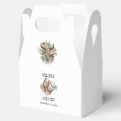 Western Land Cowboy Boho Koe Schedel Huwelijk Bedankdoosjes (Geopend)