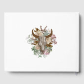 Western Land Cowboy Boho Koe Schedel Huwelijk Gastenboek (Achterkant)