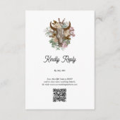 Western Land Cowboy Boho Koe Schedel Huwelijk Informatiekaartje (Voorkant)