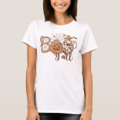 Western Land Cowboy Boo Y'all Halloween T-shirt (Voorkant)