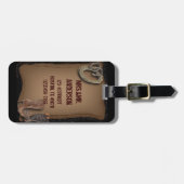 western land cowboy bruiloft bagagelabel (Voorkant horizontaal)