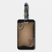 western land cowboy bruiloft bagagelabel (Achterkant verticaal)