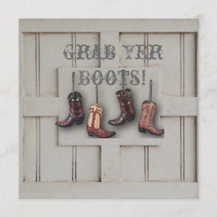 western land cowboy bruiloft kaart