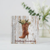  western land cowboy bruiloft kaart (Staand voorkant)