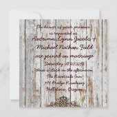  western land cowboy bruiloft kaart (Achterkant)