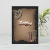 western land cowboy bruiloft kaart (Staand voorkant)