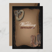 western land cowboy bruiloft kaart (Voorkant / Achterkant)