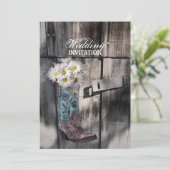 western land cowboy bruiloft met rotsachtige maffi kaart (Staand voorkant)