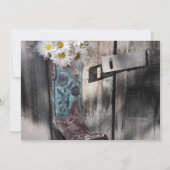 western land cowboy bruiloft met rotsachtige maffi kaart (Achterkant)