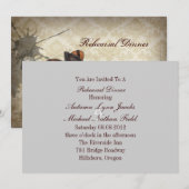 western land cowboy bruiloft Rehearsal Dinner Kaart (Voorkant / Achterkant)