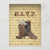 western land cowboy bruiloft RSVP Uitnodiging Briefkaart (Voorkant)