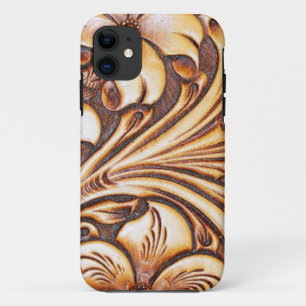  Western land cowboy-leren iPhone 11 Hoesje
