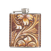  Western land cowboy-leren Heupfles (Voorkant)