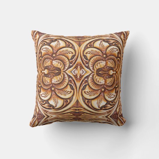 Western land cowboy-leren Kussen (Achterkant)