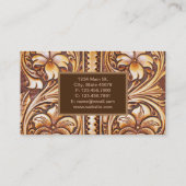  Western land cowboy-leren Visitekaartje (Achterkant)