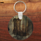 Western land cowboy-Man in de klep Sleutelhanger (Voorkant)