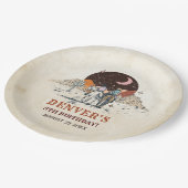 Western Land Cowboy Rodeo Verjaardagsfeestpapier Papieren Bordje (Gekanteld)