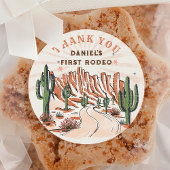 Western Land Cowboy Verjaardag Sticker