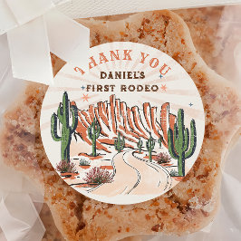 Western Land Cowboy Verjaardag Sticker