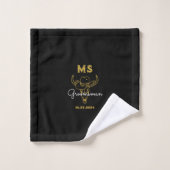 Western land Cowboy Weddenschap Monogram Groomsmen Bad Handdoek (Wasdoekje)