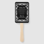 Western Land Cowboy Wedding Order of Service Handwaaier (Achterkant)