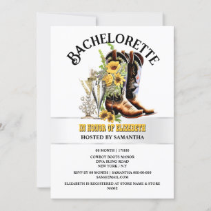 Western land cowgirl laarzen geel bubbly glam kaart