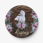 Western land Cowgirl Pat Birthday Papieren Bordje (Voorkant)