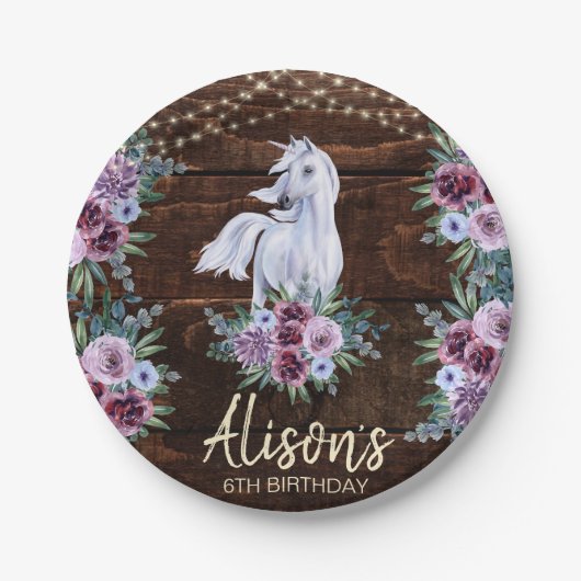 Western land Cowgirl Pat Birthday Papieren Bordje (Voorkant)