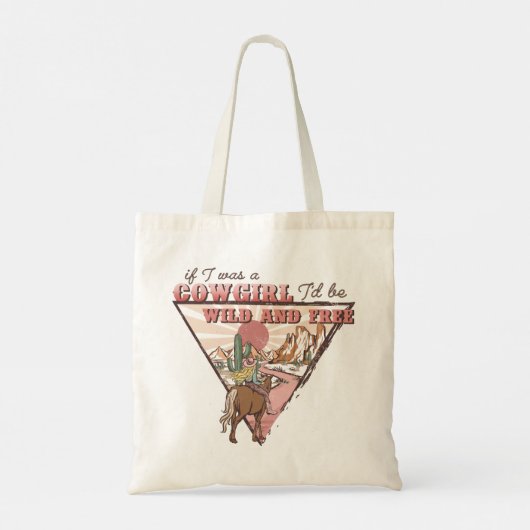 Western land cowgirl tote bag (Achterkant)