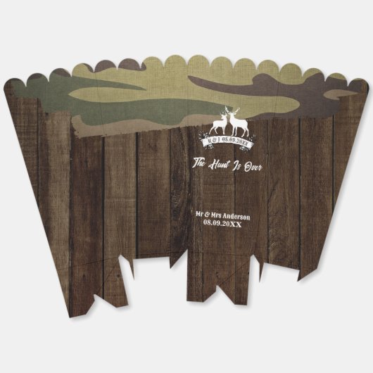 Western land De jacht is voorbij herten bruiloft Bedankdoosjes (Ongevouwen)