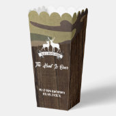Western land De jacht is voorbij herten bruiloft Bedankdoosjes (Voorkant)