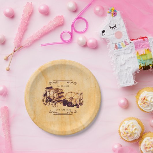 Western  Land Elegant Bruiloft Papieren Bordje (Feest)