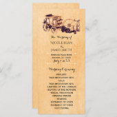 Western  Land Elegant Bruiloft Programma Programmakaart (Voorkant / Achterkant)