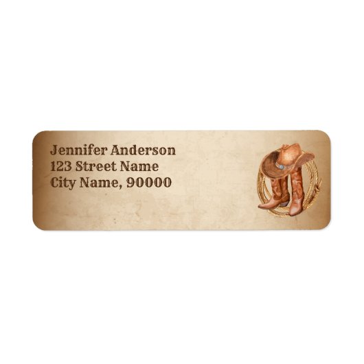 Western land etiket (Voorkant)