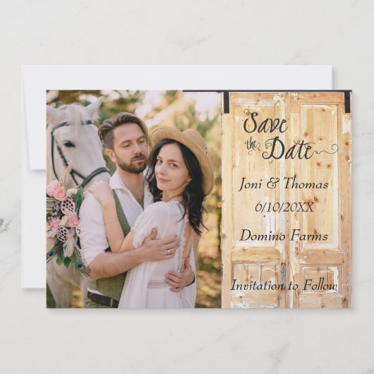 Western land foto Opslaan Datum Kaart (Voorkant)