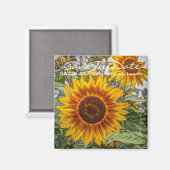 western land - gele zonnebloembruiloft magneet (Voorkant / Achterkant)