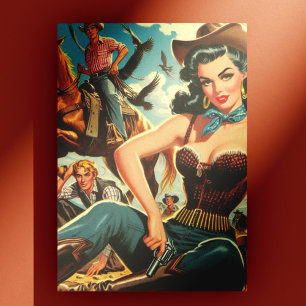  Western Land Girl Briefkaart