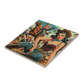  Western Land Girl Tegeltje (Zijkant)