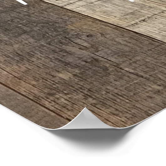 western land grijze bruinhout poster (Hoek)