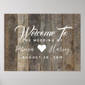 western land grijze bruinhout poster (Voorkant)