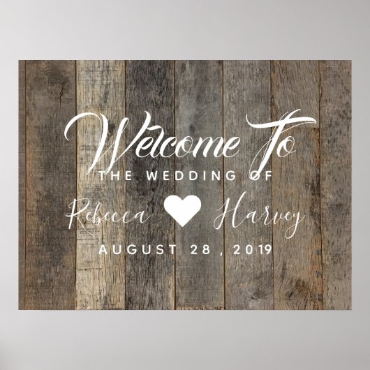 western land grijze bruinhout poster (Voorkant)