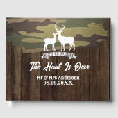 Western land herten De jacht is voorbij bruiloft Gastenboek (Voorkant)