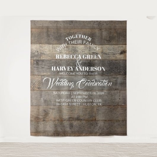 western land houtnerf schuur bruiloft achtergrond wandkleed (Voorkant)